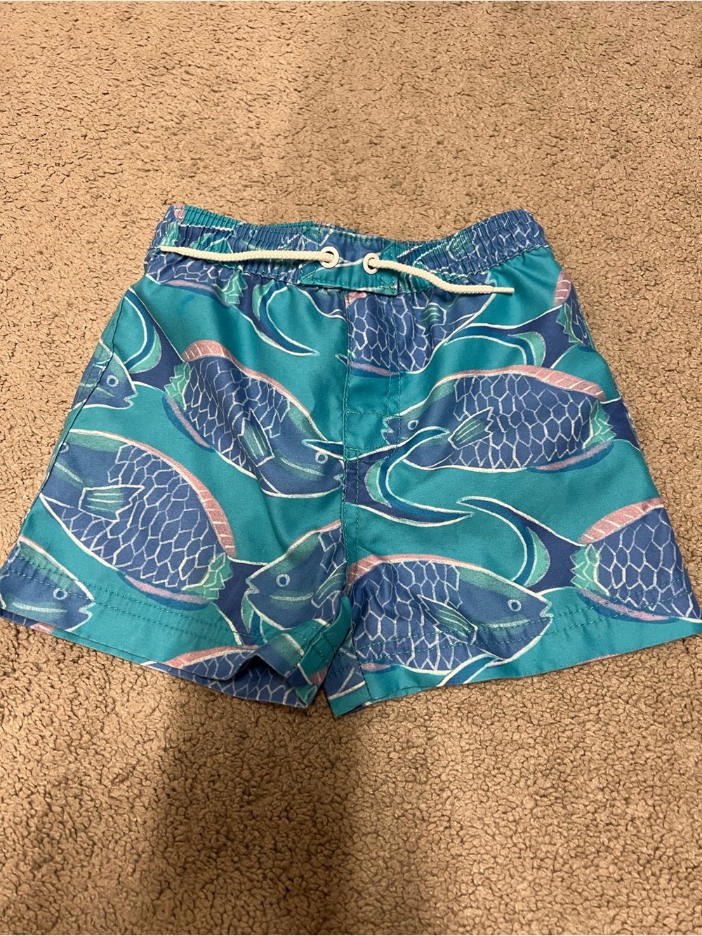 Tea Collection 3T Fish Print Kids Swim Shorts